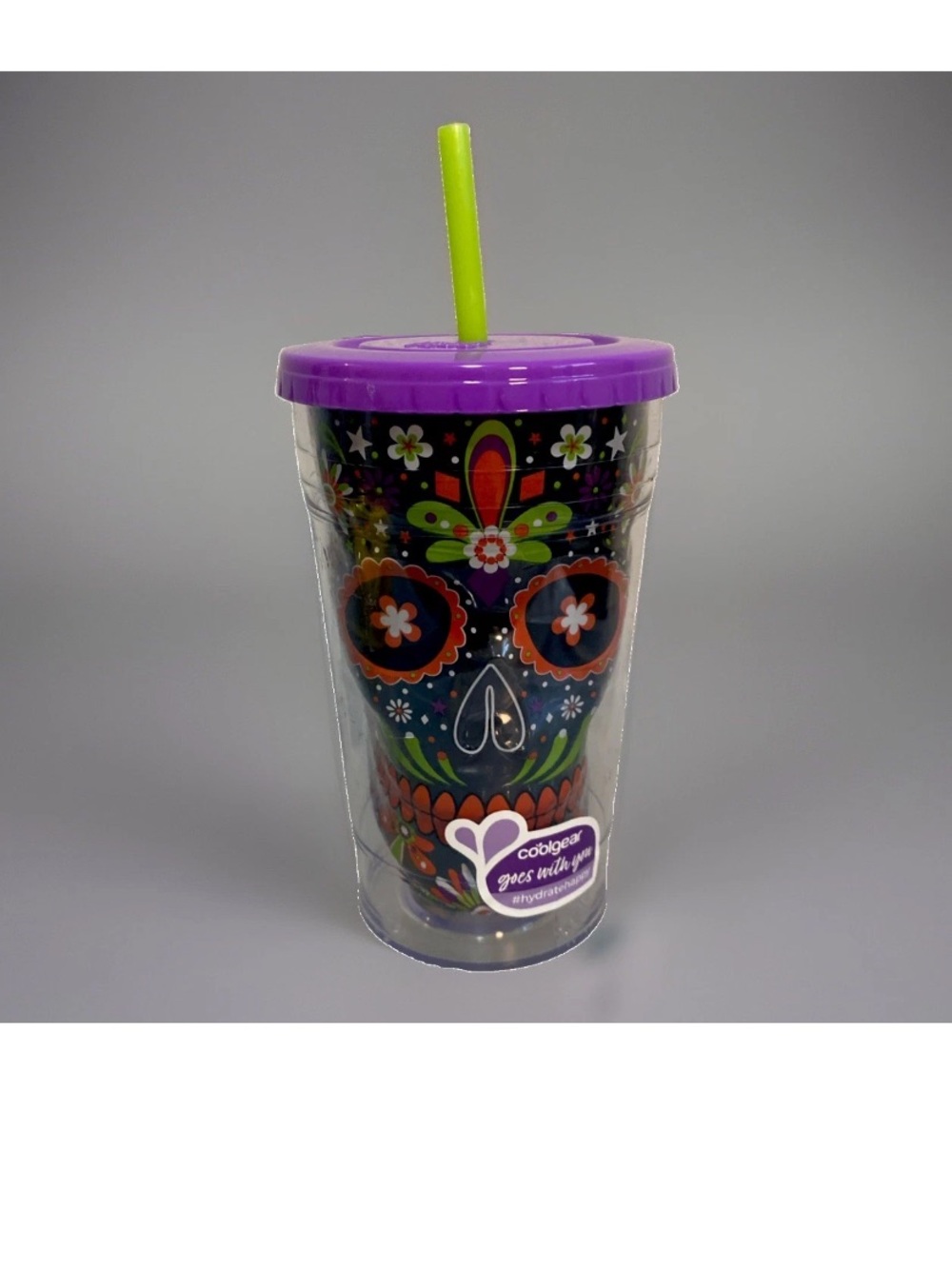 Cool Gear Sugar Skull Tumbler Insulated Travel Chiller Cup Day of The Dead